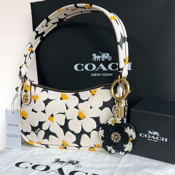 Coach Handbags - NWT Coach 2-pc Daisy Floral Set: Swinger 20 Shoulder Bag & Matching Charm